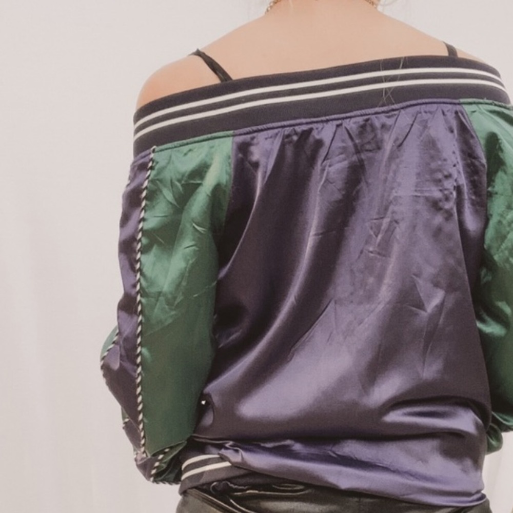Akua by Jaase Satin Bomber Jacket - Picture 2 of 10